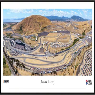 Sonoma Raceway - 40.25x13.75-inch Standard Framed NASCAR Print by Blakeway Panoramas
