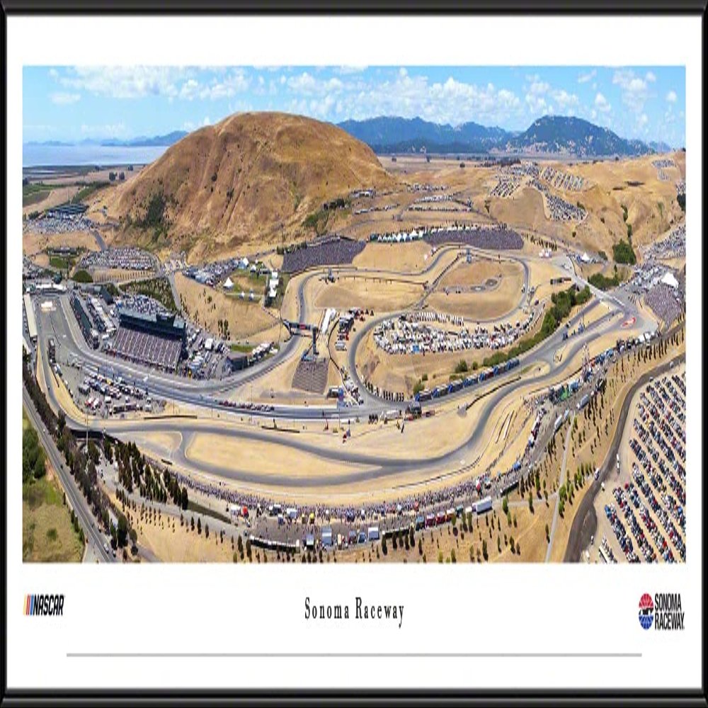Sonoma Raceway - 40.25x13.75-inch Standard Framed NASCAR Print by Blakeway Panoramas