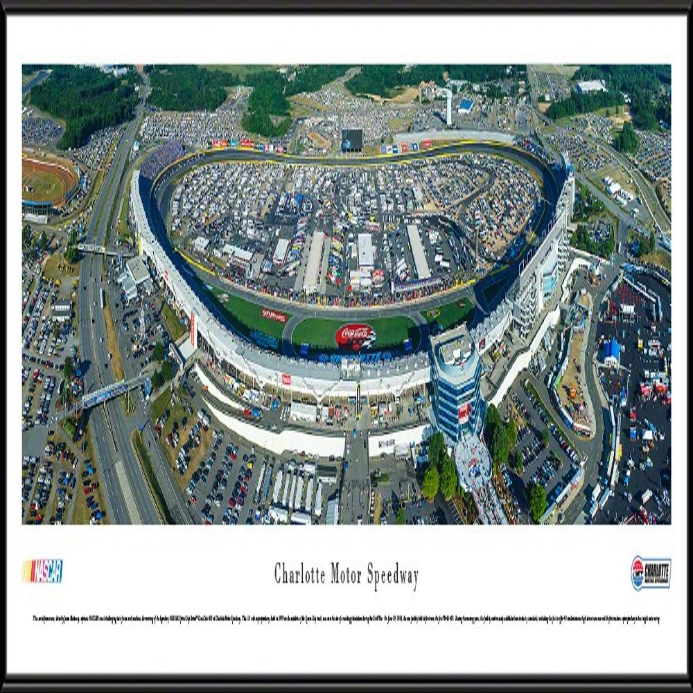 Charlotte Motor Speedway - 40.25x13.75-inch Standard Framed NASCAR Print by Blakeway Panoramas