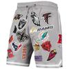 Pro Standard Men's Gray NFL Pro League Allover Shorts view 2