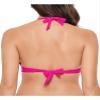 Salt + Cove Juniors Swimwear Medium Banded Push-Up Halter Top Pink M view 3