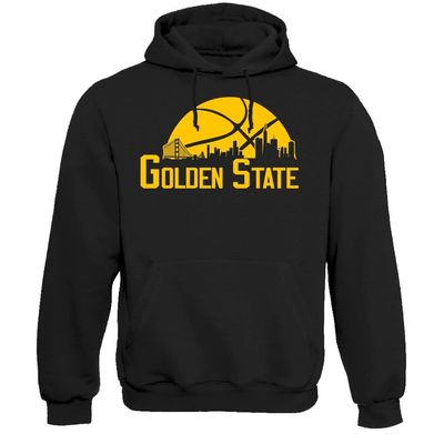 Xtreme Apparrel Golden State Basketball Skyline Men's Fan Hoodie Sweatshirt (Black Hoodie, 3XL)
