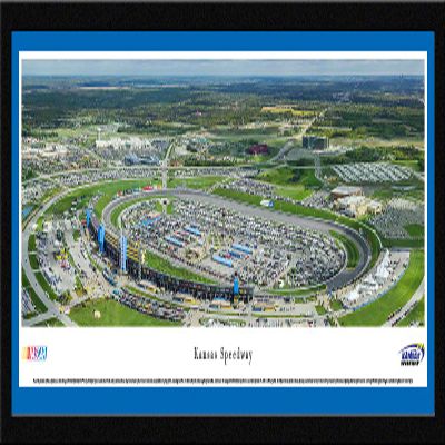 Kansas Speedway - 42x15.5-inch Single Mat, Select Framed NASCAR Print by Blakeway Panoramas
