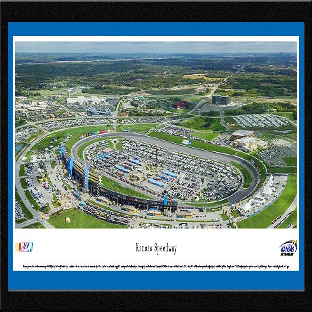 Kansas Speedway - 42x15.5-inch Single Mat, Select Framed NASCAR Print by Blakeway Panoramas