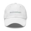 Accountant hat, Embroidered Unisex hat, Accountant Gifts for Women and Men, Accountant Graduation Gifts. White view 1