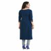 Miraan Women's Cotton Printed Readymade Salwar Suit Medium Blue view 2
