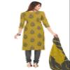 Miraan Women's Cotton Printed Readymade Salwar Suit Small Green view 2