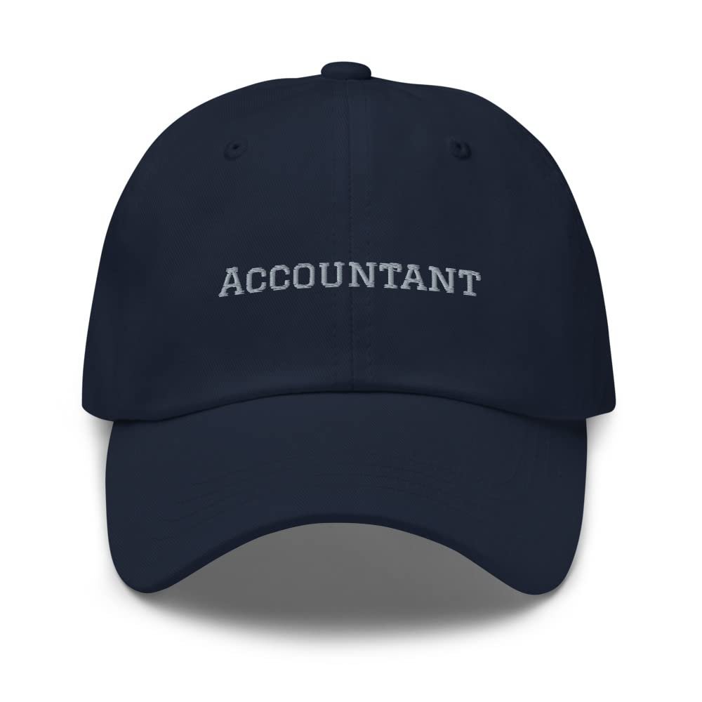 Accountant hat, Embroidered Unisex hat, Accountant Gifts for Women and Men, Accountant Graduation Gifts. Navy
