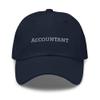 Accountant hat, Embroidered Unisex hat, Accountant Gifts for Women and Men, Accountant Graduation Gifts. Navy view 1