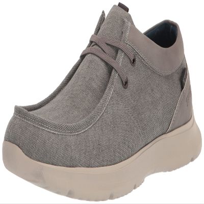 Nunn Bush Men's Bushwacker Moccasin Toe Slip-On Canvas Loafer Lightweight Casual Shoe, Gray, 11