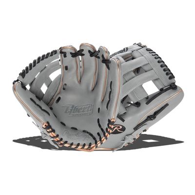 Rawlings | LIERTY ADVANCED Color Series Fastpitch Softball Glove | Left Hand Throw | 12.75' Pro H-Web | Grey/Rose Gold/Black