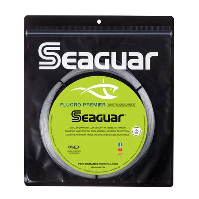Seaguar Fluoro Premier Big Game 100% Fluorocarbon Fishing Line, 150lb Break Strength, 110yds, Clear - 150FPC110