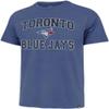 47 MLB Men's Team Color Imprint Primary Logo Word Mark Short Sleeve Baseball T-Shirt - Toronto Blue Jays Blue XX-Large view 1