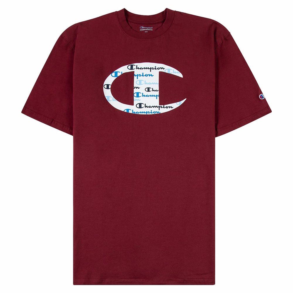 Champion Big and Tall T Shirts for Men  Crewneck Mens Big and Tall Graphic Tee Burgundy