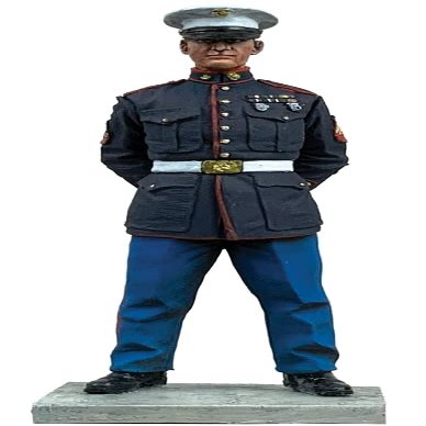 W. Britain Jack Tars & Leathernecks 13054 U.S. Marine in Dress Blues 1:30 Scale Metal