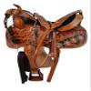 DEEP SEAT Western Barrel Horse Saddle 15 16 17 Pleasure Tooled Leather TACK Set (16 in) view 2