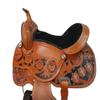 DEEP SEAT Western Barrel Horse Saddle 15 16 17 Pleasure Tooled Leather TACK Set (16 in) view 3