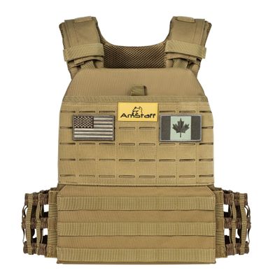 Amstaff Tactical Weighted Vest - Adjustable Weight Vests for Men & Women - Versatile Wearable Weighted Vest for WODs, Workout, Strength and Endurance Training, Running, (Single Vest)
