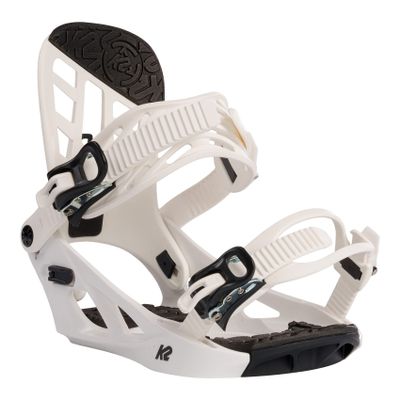 K2 You+H Youth Snowboard Bindings, White, Medium