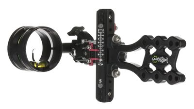Axcel - LANDSLYDE Carbon Pro Slider Sight w/AV-31 Scope - Single Pin - .010 Blue Fiber - Black