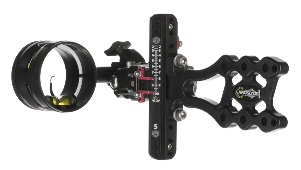 Axcel - LANDSLYDE Carbon Pro Slider Sight w/AV-31 Scope - Single Pin - .010 Blue Fiber - Black