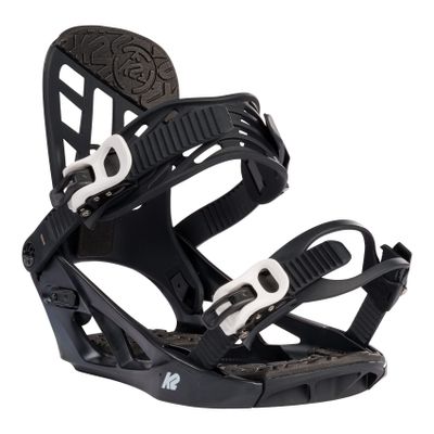 K2 You+H Youth Snowboard Bindings, Black, Medium
