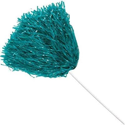 Anderson's Premium Teal School Spirit Shakers, Cheerleader Pom Poms, Sports Fan, Football, Basketball, Homecoming, Squad, Team, Party, Dance Club, Performance, Competition, Celebration Pack of 6