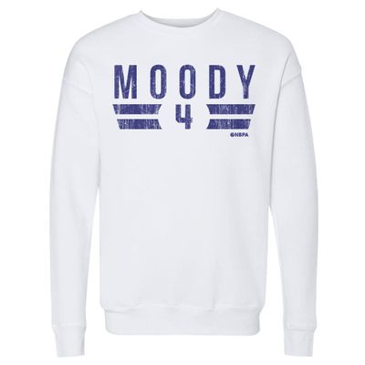 500 LEVEL Moses Moody Sweatshirt (Crew Sweatshirt, XX-Large, White) - Moses Moody Golden State Font