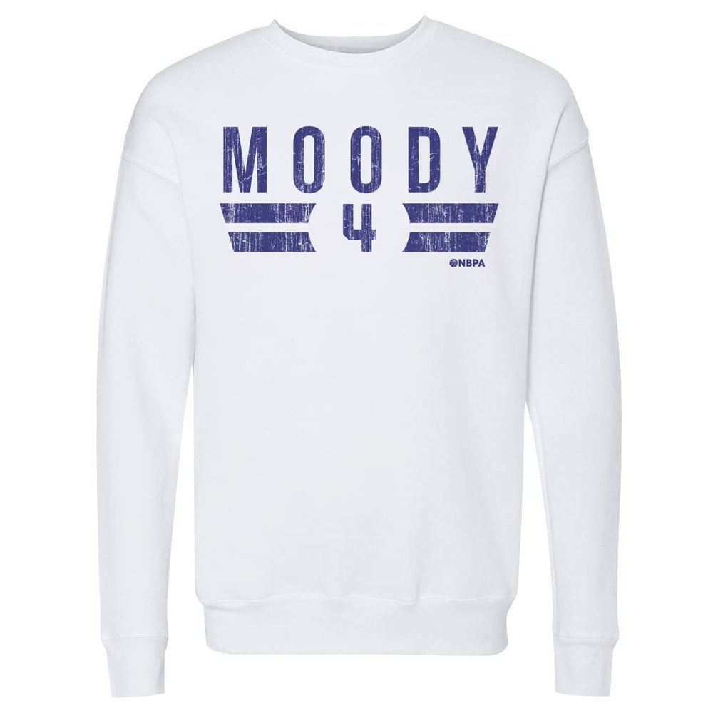 500 LEVEL Moses Moody Sweatshirt (Crew Sweatshirt, XX-Large, White) - Moses Moody Golden State Font