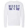 500 LEVEL Moses Moody Sweatshirt (Crew Sweatshirt, XX-Large, White) - Moses Moody Golden State Font view 1