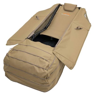 ALPS OutdoorZ Legend Layout Blind - Hunting Blind, Tan, with Zero-Gravity Chair Design, Waterproof Floor, Mesh Face Screen, Rear Zippered Door, and Backpack Carry Straps