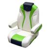 Larson Boat Captains Helm Seat 8307-1428 | LXI Reclining White Gray Green view 1