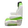 Larson Boat Captains Helm Seat 8307-1428 | LXI Reclining White Gray Green view 2