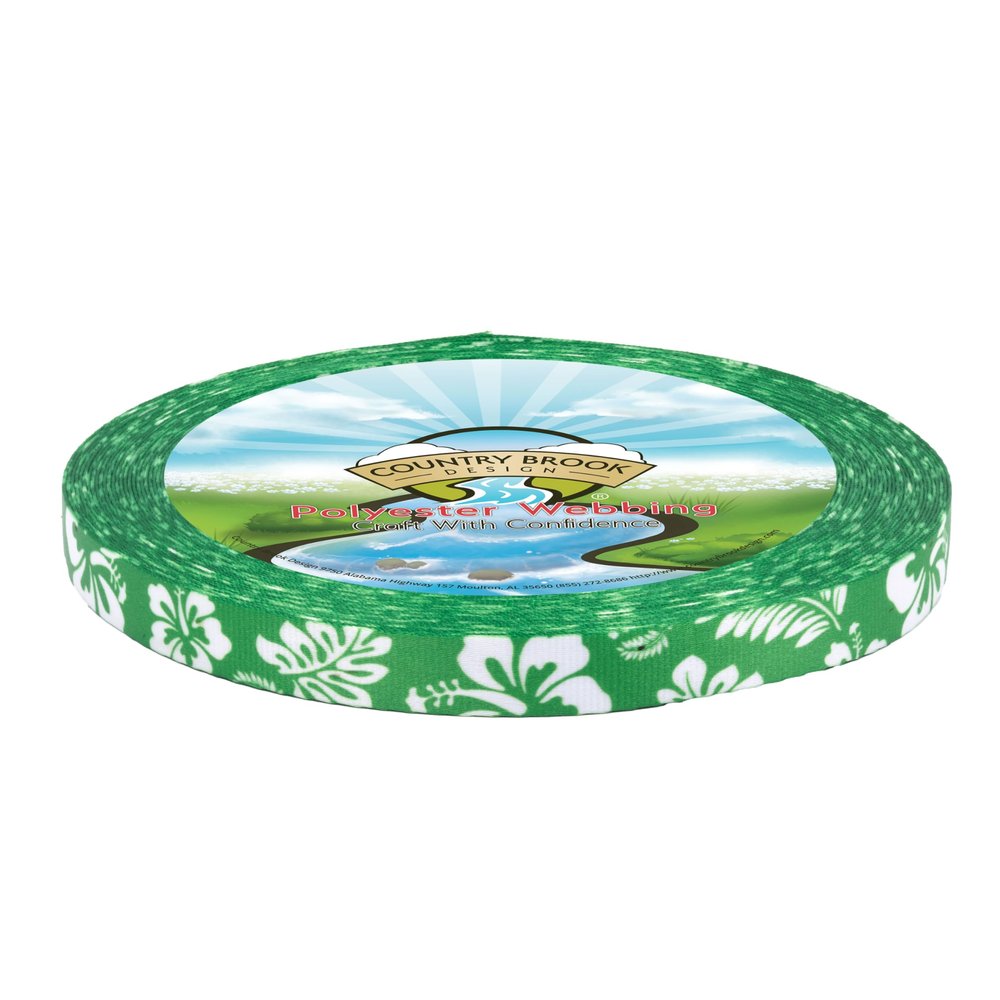 Country Brook Design - Kelly Green Hawaiian Photo Quality Polyester (1/2 Inch, 50 Yards)
