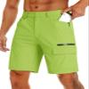 MAGCOMSEN Cargo Work Shorts for Men Shorts Casual Golf Shorts Outdoor Hiking Shorts Yellow Green,40 view 1