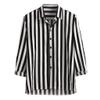 Men's Casual Button Down Shirt Cotton Long Sleeve Regular Fit Striped Dress Shirts Anti-Wrinkle Business Work Beach Tops A-Black view 3