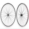 CyclingDeal Road Bike Bicycle 700C Double Wall Alloy Wheelset - Compatible with 6/7/8 Speed Thread-on Freewheel - Bolt-on Axle Front & Rear view 1