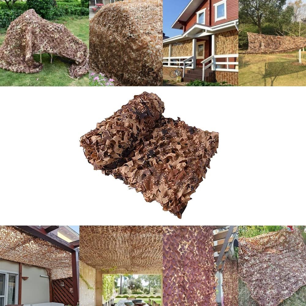 LISSY Outdoor Shade Camouflage Net 6.5ft 10ft 13ft Plant Shade Net Camo Netting for Hunting Camping Animal Photography Military Party Camouflage Decoration (Size : 10x12m/33x39ft)