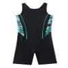 Daenrui Kids Girls Boys Athletic Open Racer Back One Piece Swimsuit Boyleg Sports Competitive Bathing Suits Lily 12 Years view 3