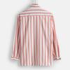 Men's Casual Button Down Shirt Cotton Long Sleeve Regular Fit Striped Dress Shirts Anti-Wrinkle Business Work Beach Tops Pink view 4