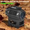 Cyelee GT3 Green Dot Sight for Rifles, Compact 1x20mm 3MOA Shake Awake Reflex Sight, Picatinny Gun Sight with Absolute Co Witness Riser view 4