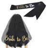 PURFUN Bride To Be Short Veil with Comb, Hen Nihgt Party Bridal Veil Wedding Cathedral Veil Cosplay Photography Halloween Costume Veil Hair Accessory Headwear Headpiece view 1