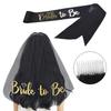 PURFUN Bride To Be Short Veil with Comb, Hen Nihgt Party Bridal Veil Wedding Cathedral Veil Cosplay Photography Halloween Costume Veil Hair Accessory Headwear Headpiece view 3