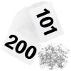 Outink Running Bibs Race Competitor Numbers Waterproof Runners Race Numbers with Safety Pins for Marathon Races Events 5.9" x 7.8" (Number 101-200) view 1