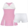 Mufeng Kids Girls 2 Pcs Tennis Golf Sport Dress Clothes A-Line Dresses with Shorts Activewear Set Active Sports Dress Set Pink 14 Years view 2