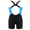 Daenrui Kids Girls Boys Athletic Open Racer Back One Piece Swimsuit Boyleg Sports Competitive Bathing Suits Blue 16 Years view 2