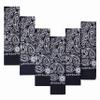 6-Pack Black 100% Cotton Bandanas Gift Set  22x22 Inch Paisley Head Wraps, Face & Neck Scarves, Multi-Purpose Accessories for Men & Women, Holiday & Everyday Gifting view 1