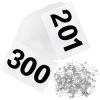 Outink Running Bibs Race Competitor Numbers Waterproof Runners Race Numbers with Safety Pins for Marathon Races Events 5.9" x 7.9" (Number 201-300) view 1