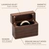 MUUJEE Slim Secret Wood Ring Box - Engagement Proposal Ring Holder, Wedding Ceremony Ring Bearer Box, Fiance Gift Ideas view 2