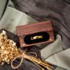 MUUJEE Slim Secret Wood Ring Box - Engagement Proposal Ring Holder, Wedding Ceremony Ring Bearer Box, Fiance Gift Ideas view 3